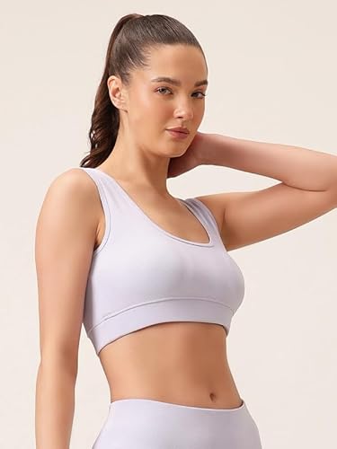 Clovia Women’s Medium-Impact Ribbed Sports Bra – Removable Cups, Supportive & Stylish
